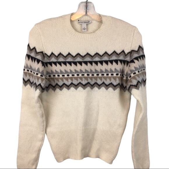 AUTUMN CASHMERE Fair Isle Cashmere/Wool Sweater - Picture 12 of 12